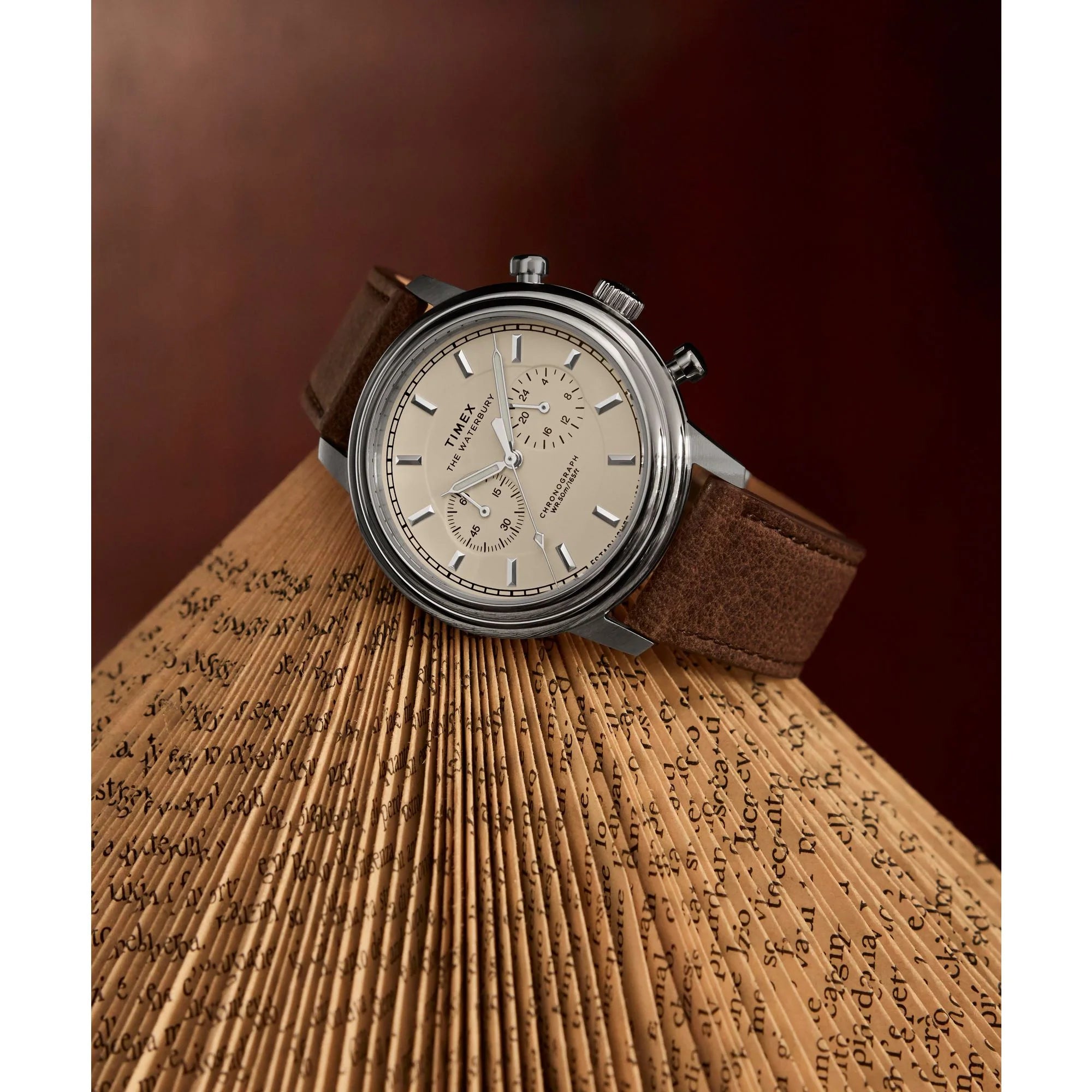 TIMEX Waterbury Beige Round Dial Analog Men's Watch - TW2Y23500UJ - KRISHNA WATCH COMPANY