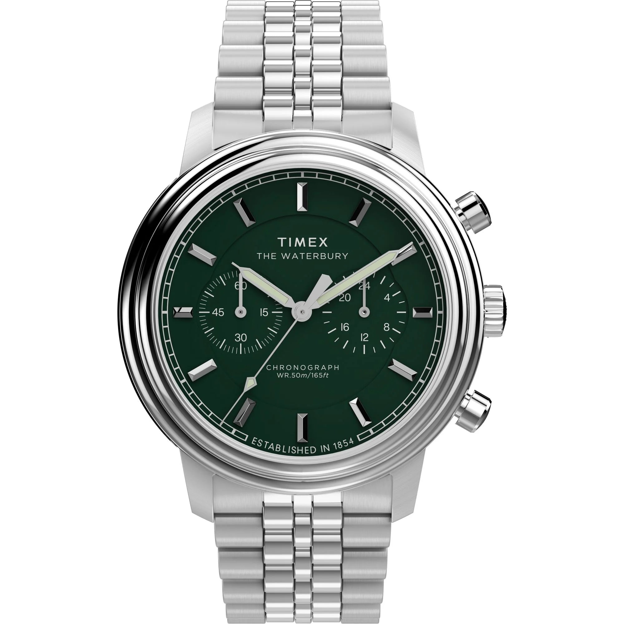TIMEX Waterbury Green Round Dial Analog Men's Watch - TW2Y23600UJ - KRISHNA WATCH COMPANY