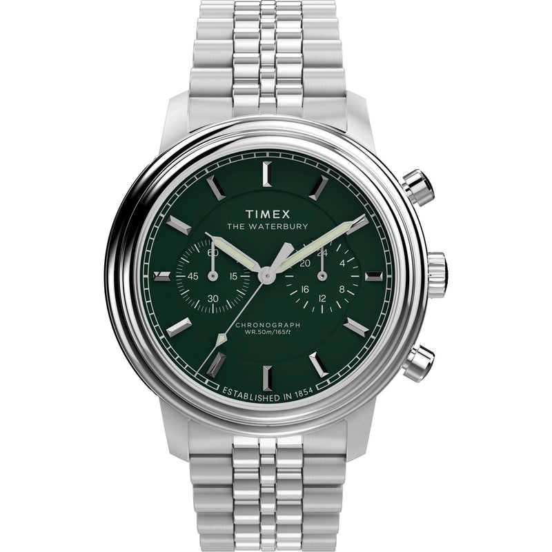 TIMEX Waterbury Green Round Dial Analog Men's Watch - TW2Y23600UJ
