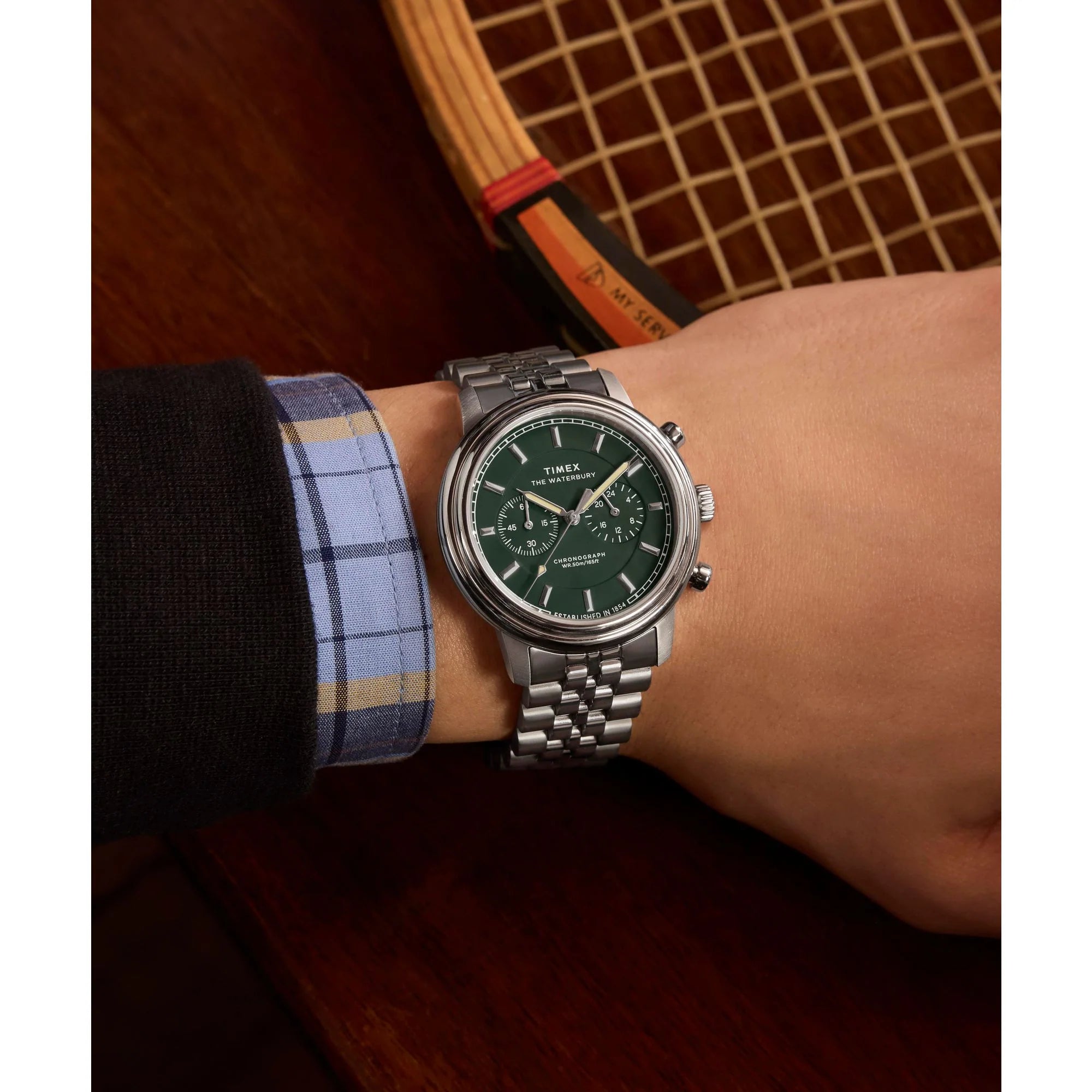 TIMEX Waterbury Green Round Dial Analog Men's Watch - TW2Y23600UJ - KRISHNA WATCH COMPANY