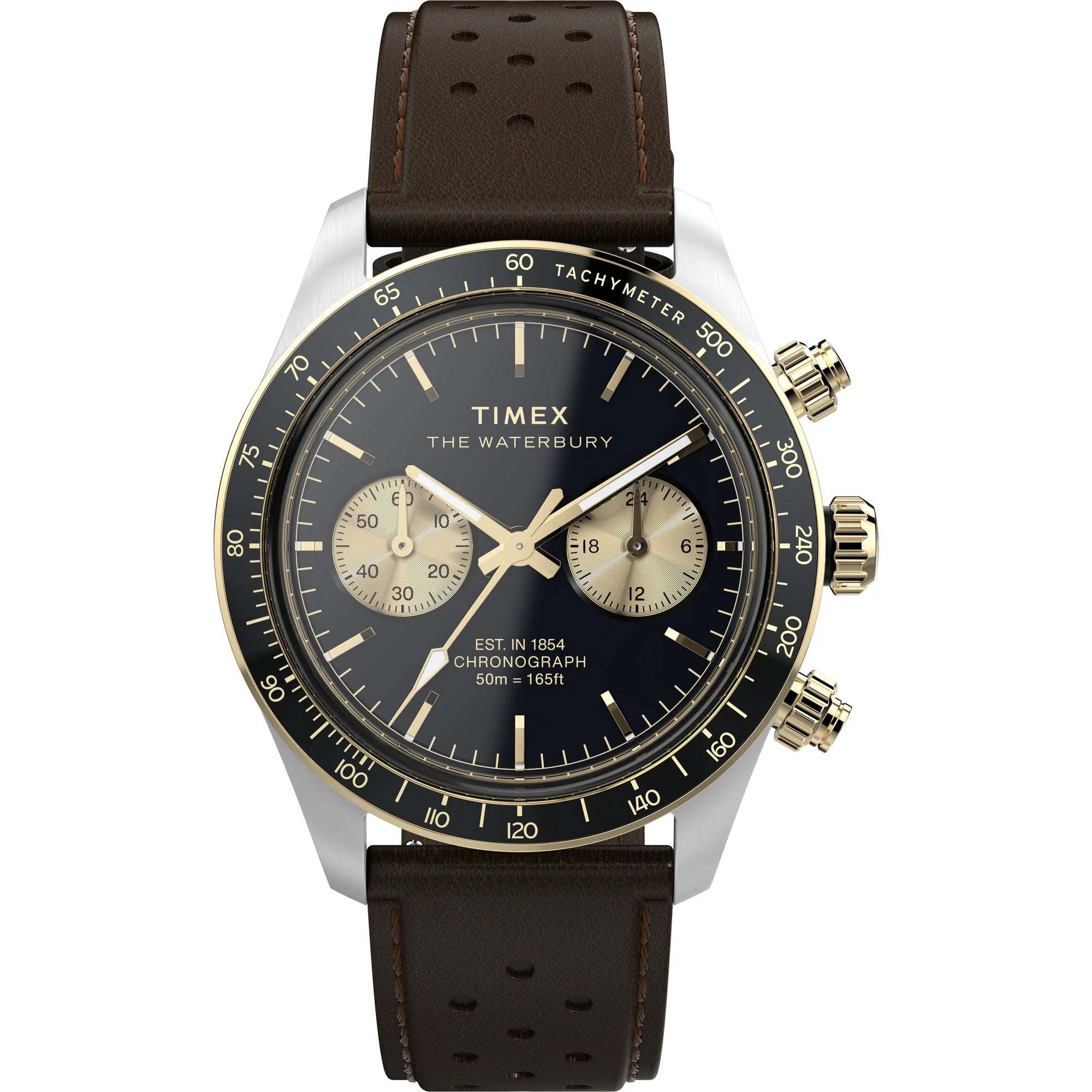 TIMEX Waterbury Black Round Dial Analog Men's Watch - TW2Y24100UJ - KRISHNA WATCH COMPANY
