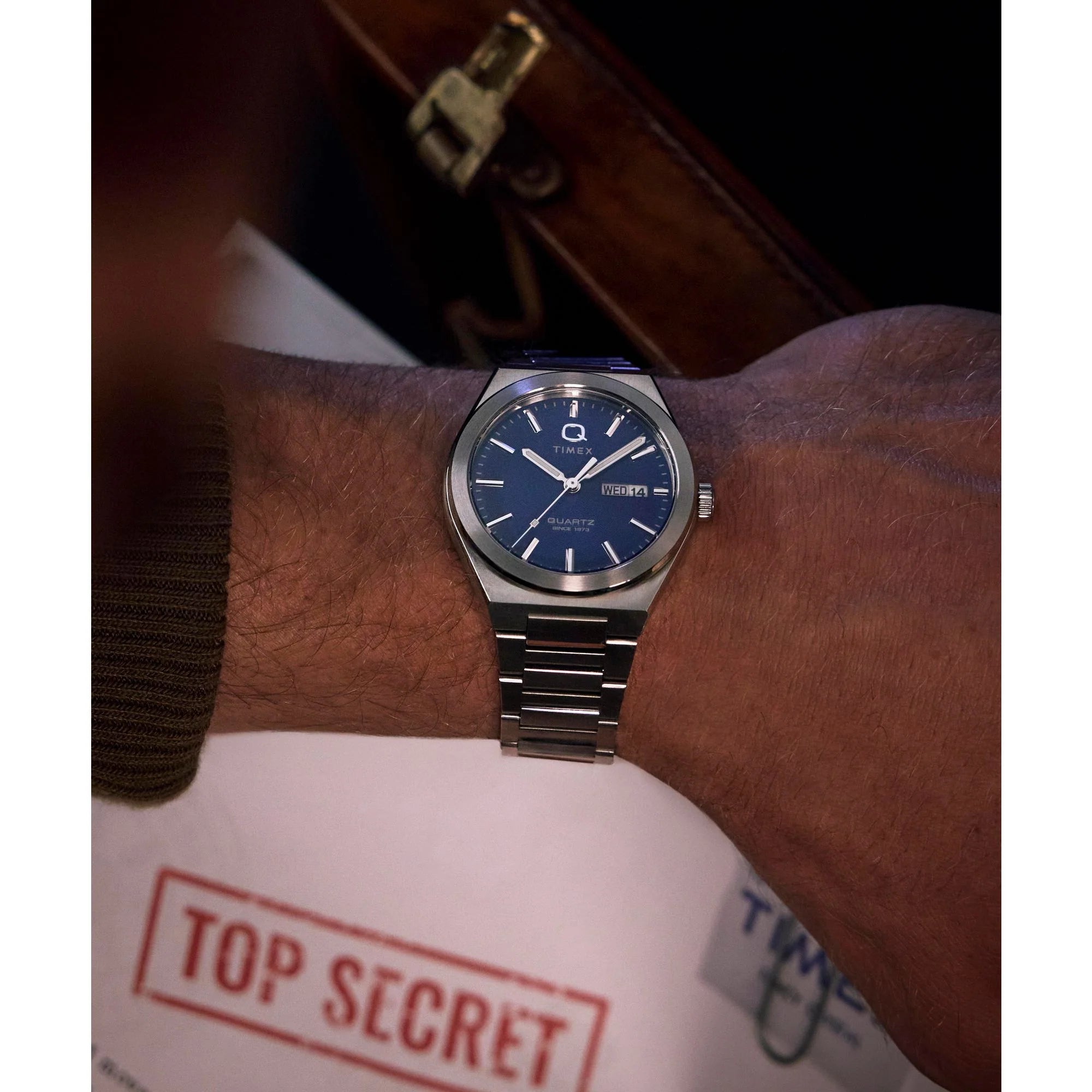 TIMEX Q Continental Blue Round Dial Analog Men's Watch - TW2Y25100 - KRISHNA WATCH COMPANY
