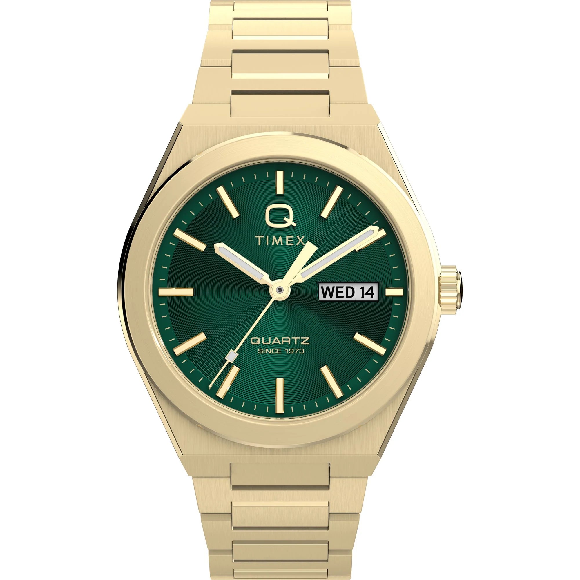 TIMEX Q Continental Green Round Dial Analog Men's Watch - TW2Y35100 - KRISHNA WATCH COMPANY
