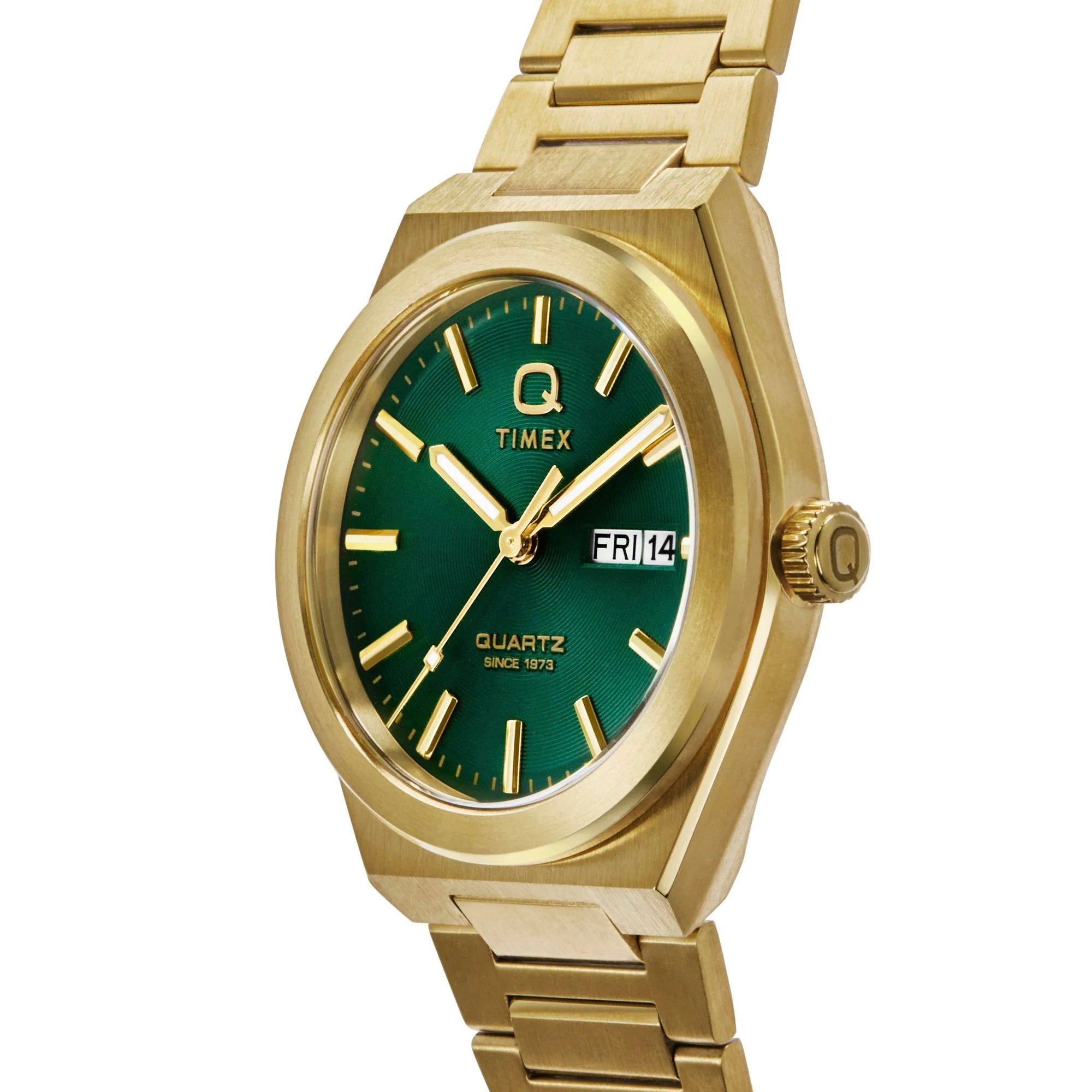TIMEX Q Continental Green Round Dial Analog Men's Watch - TW2Y35100 - KRISHNA WATCH COMPANY
