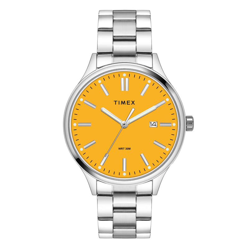 Timex Men Yellow Round Dial Analog Watch - TWEG18428 - KRISHNA WATCH COMPANY