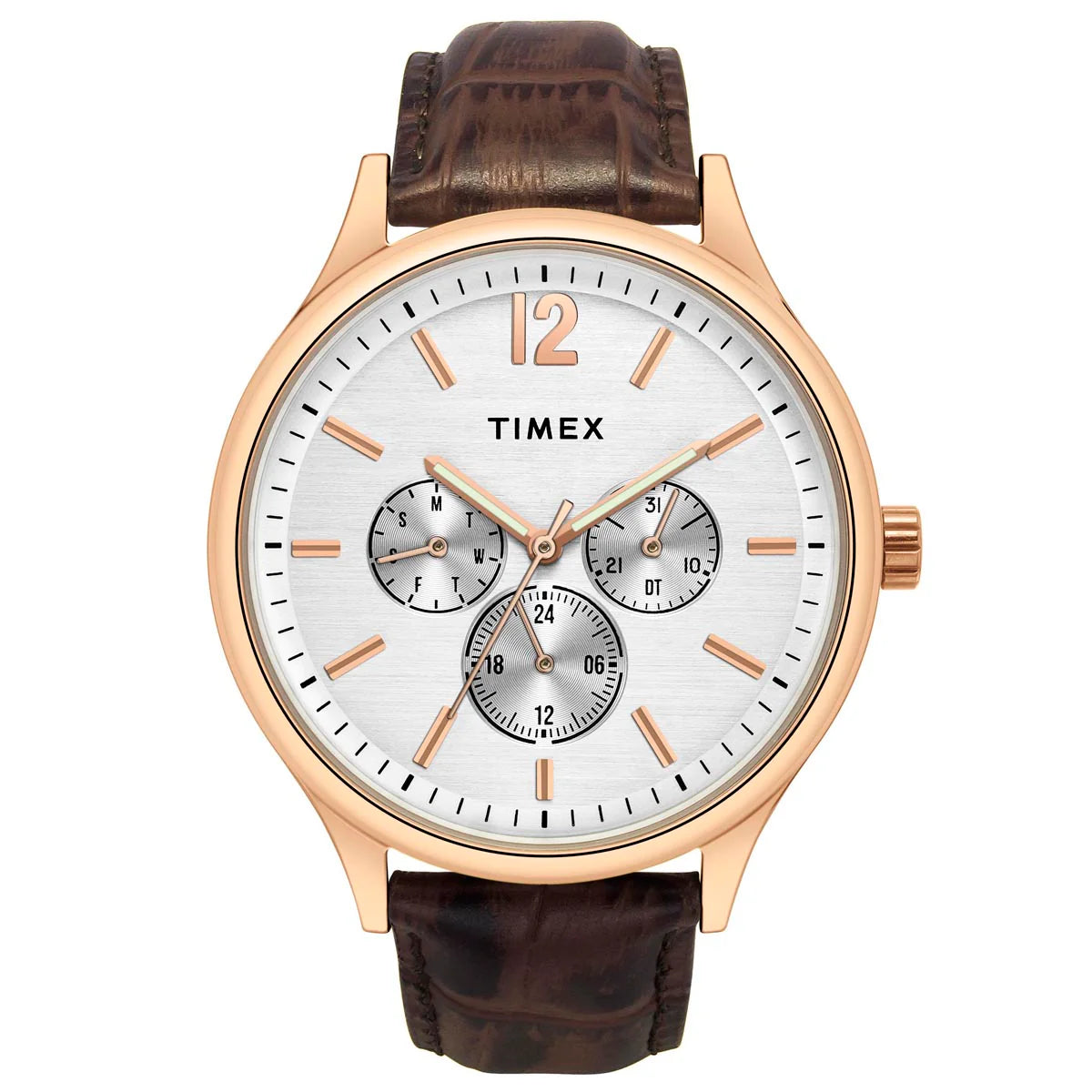 Timex Men White Round Dial Analog Watch - TWEG18433 - KRISHNA WATCH COMPANY