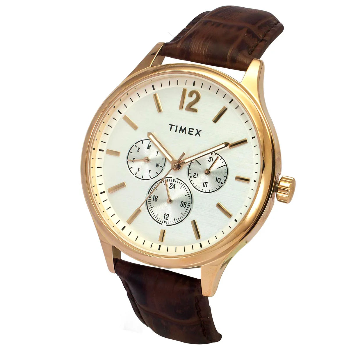 Timex Men White Round Dial Analog Watch - TWEG18433 - KRISHNA WATCH COMPANY