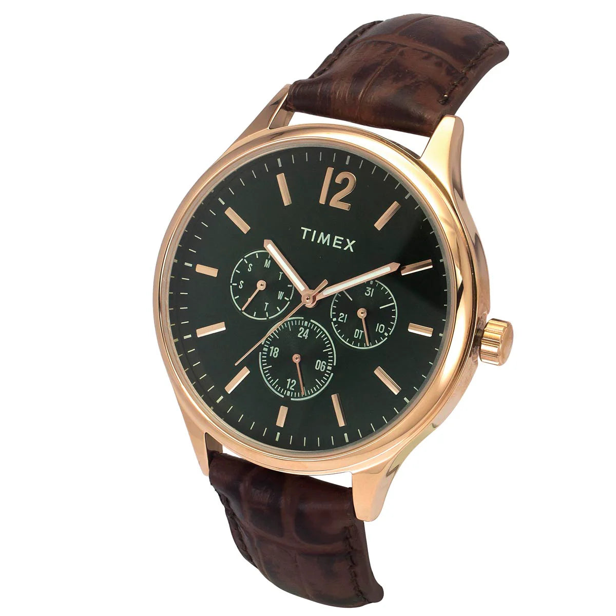 Timex Men Green Round Dial Analog Watch - TWEG18434 - KRISHNA WATCH COMPANY