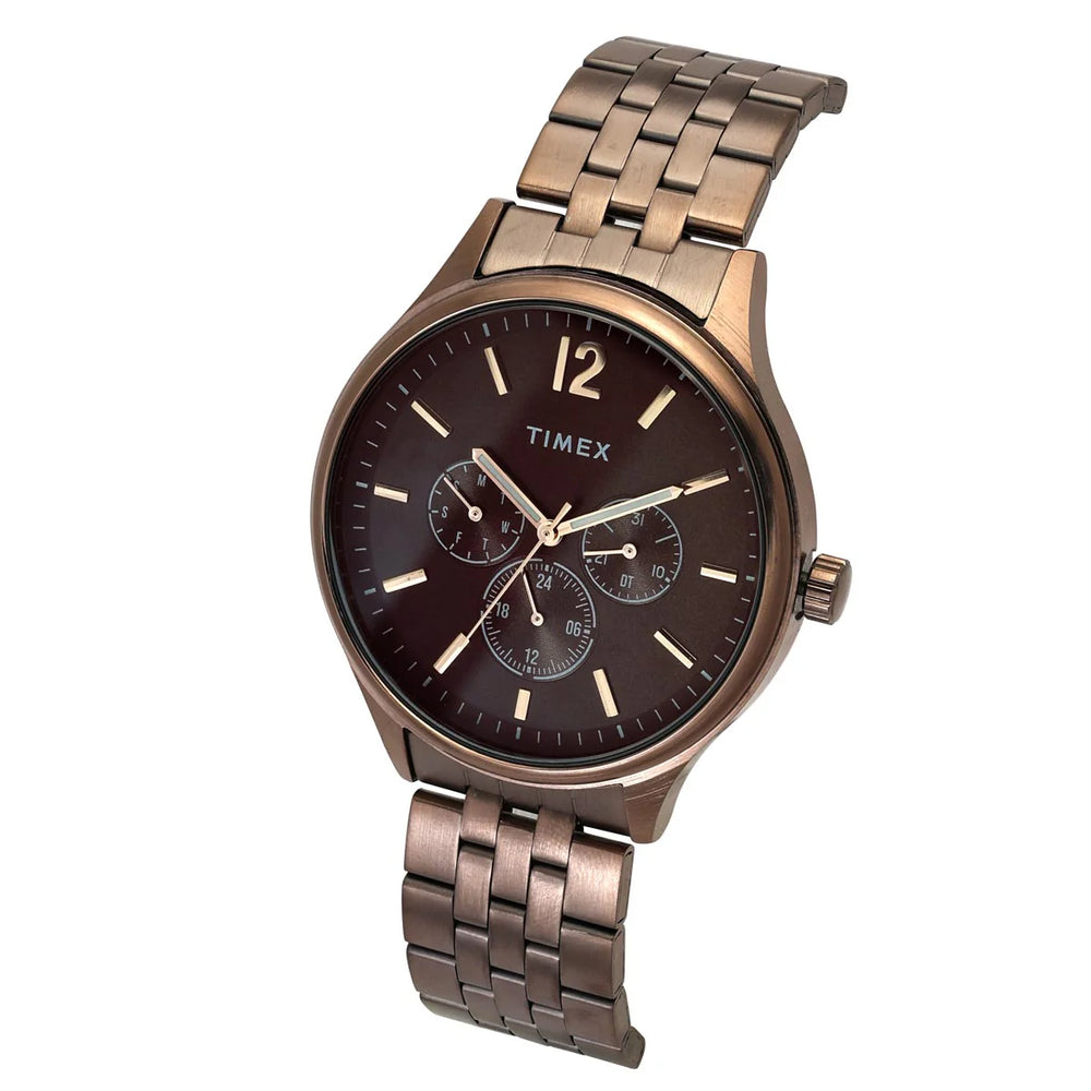 Timex Men Brown Dial Brown Bracelet Analog Watch - TWEG18436 - KRISHNA WATCH COMPANY