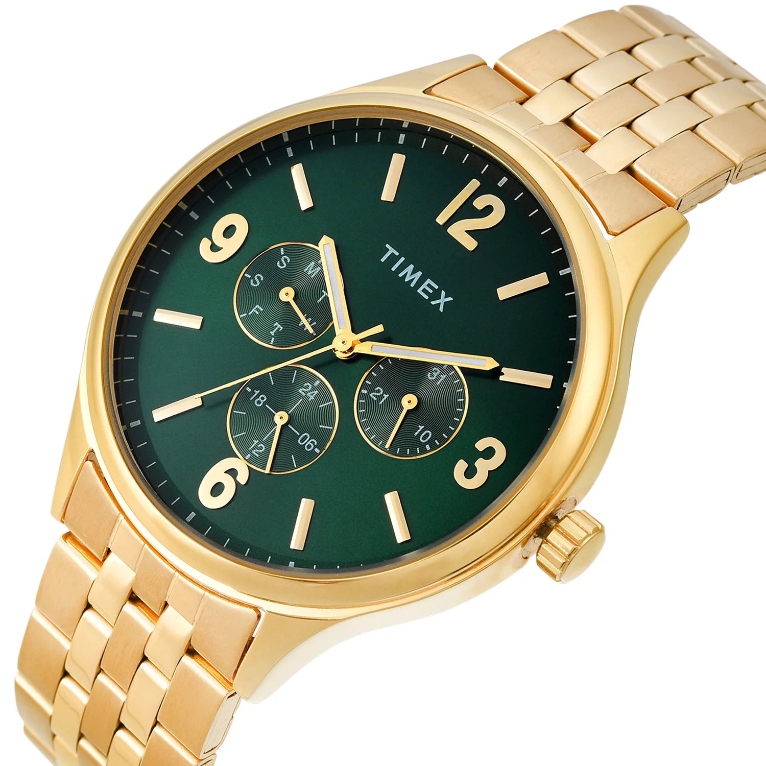 TIMEX Green Round Dial Analog Men's Watch - TWEG18440 - KRISHNA WATCH COMPANY