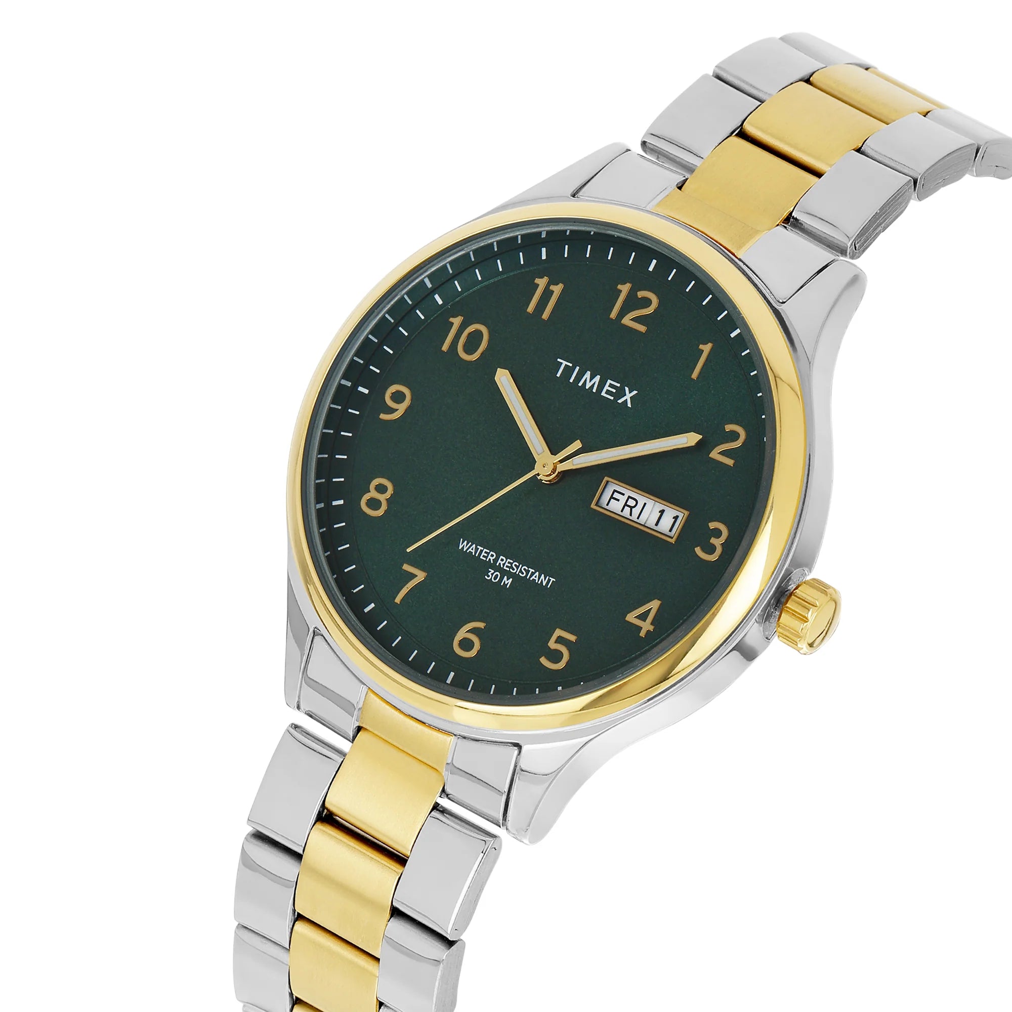 TIMEX Men Green Round Dial Analog Watch - TWEG18443 - KRISHNA WATCH COMPANY