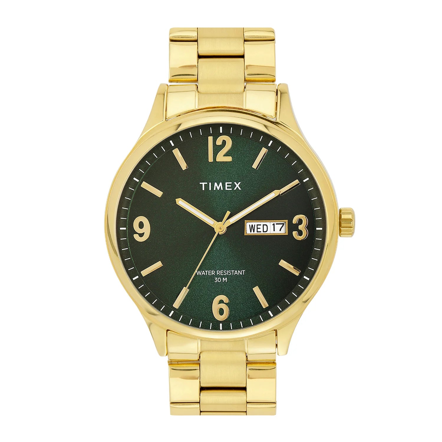 Timex Green Dial St Steel Bracelet Astrological Men's Watch - TWEG18445 - KRISHNA WATCH COMPANY