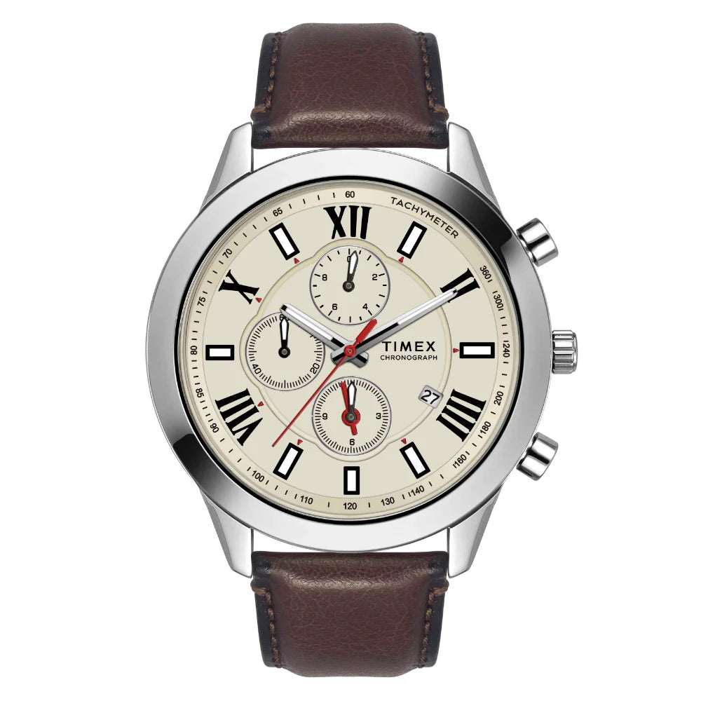 Timex Cosmic Awe Men Chronograph Round Dial Warm Grey Watch - TWEG18514 - KRISHNA WATCH COMPANY