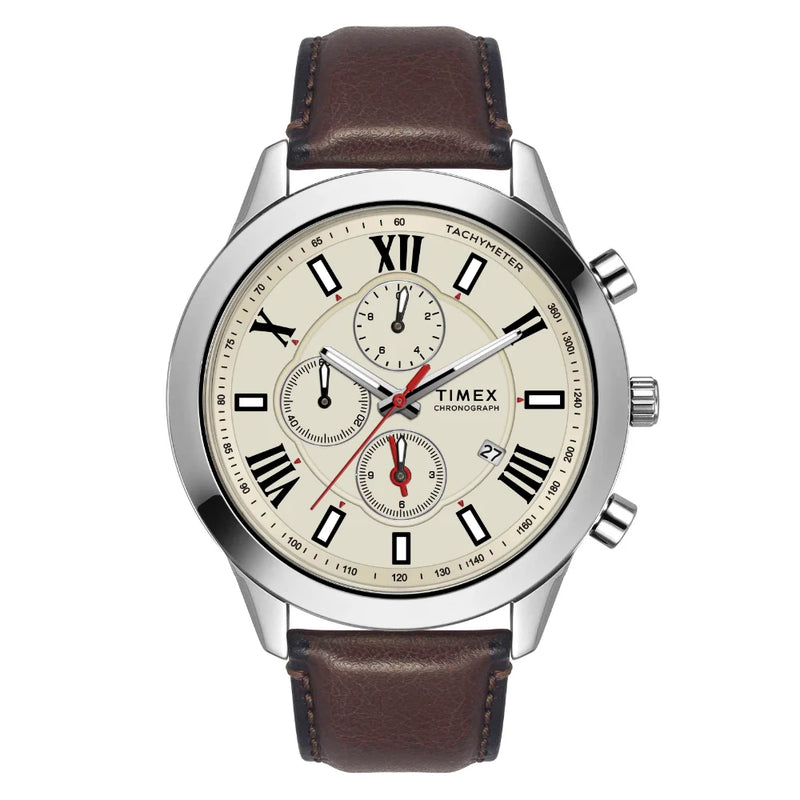 Timex Cosmic Awe Men Chronograph Round Dial Warm Grey Watch - TWEG18514 - KRISHNA WATCH COMPANY