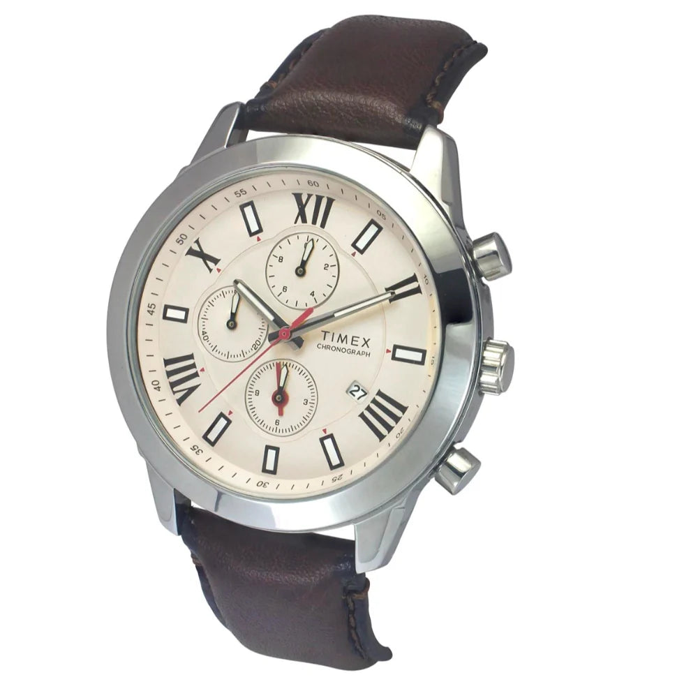 Timex Cosmic Awe Men Chronograph Round Dial Warm Grey Watch - TWEG18514 - KRISHNA WATCH COMPANY