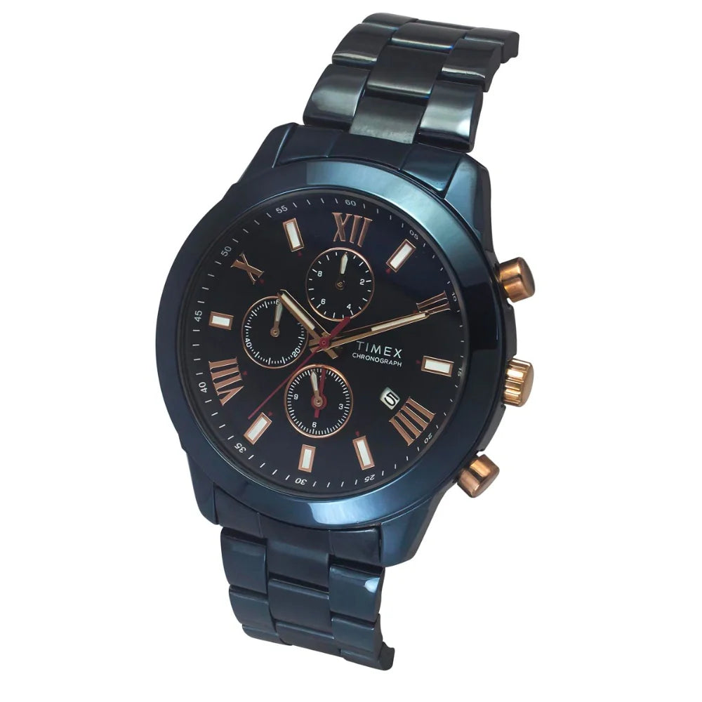 Timex Cosmic Awe Men Chronograph Round Dial Blue Watch - TWEG18517 - KRISHNA WATCH COMPANY