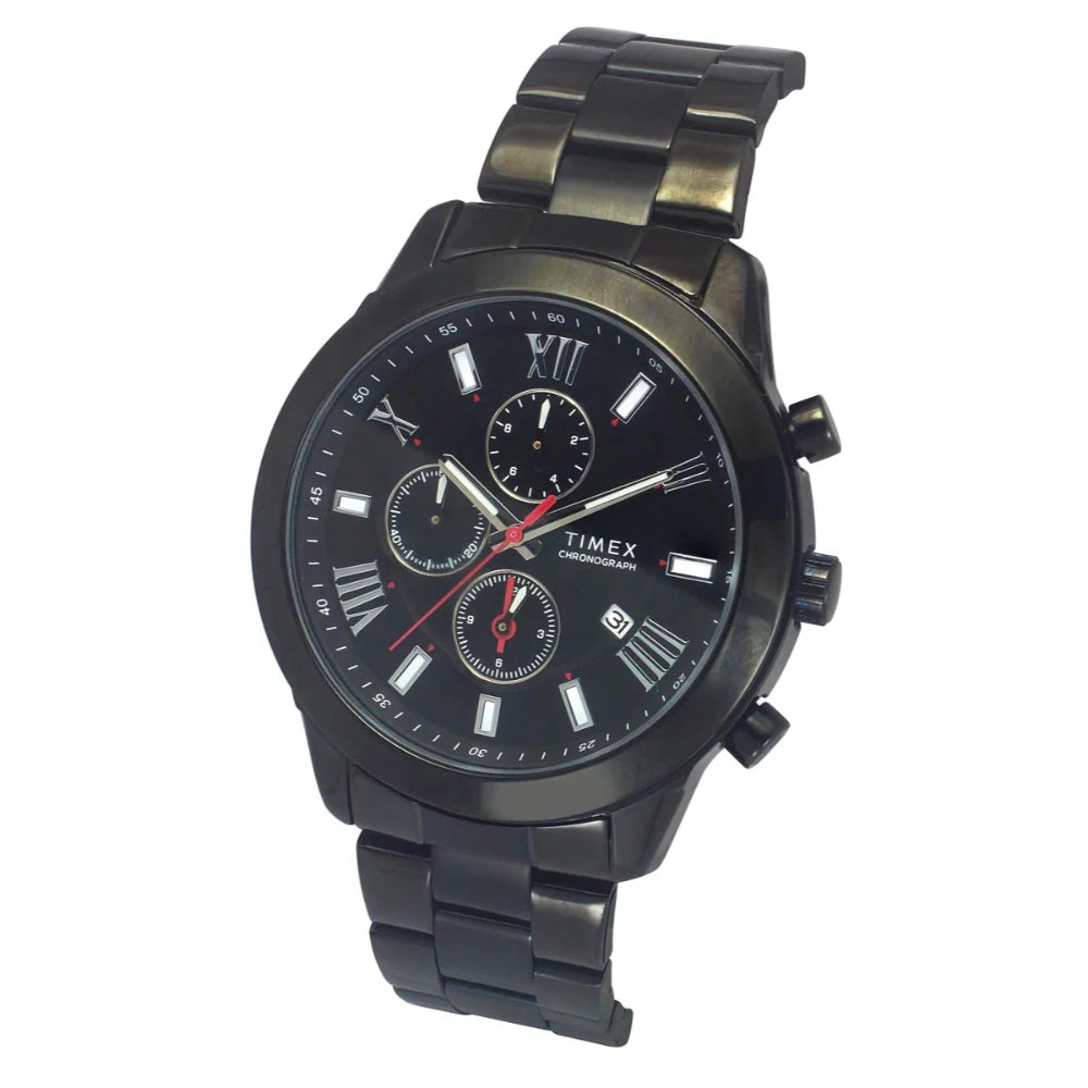 Timex Cosmic Awe Men Chronograph Round Dial Black Watch - TWEG18518 - KRISHNA WATCH COMPANY