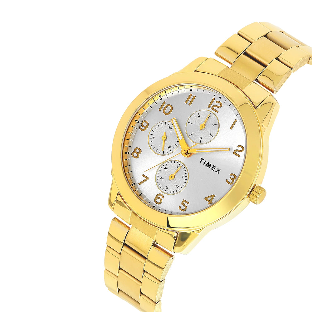 TIMEX Men Silver Round Dial Analog Watch - TWEG18524 - KRISHNA WATCH COMPANY