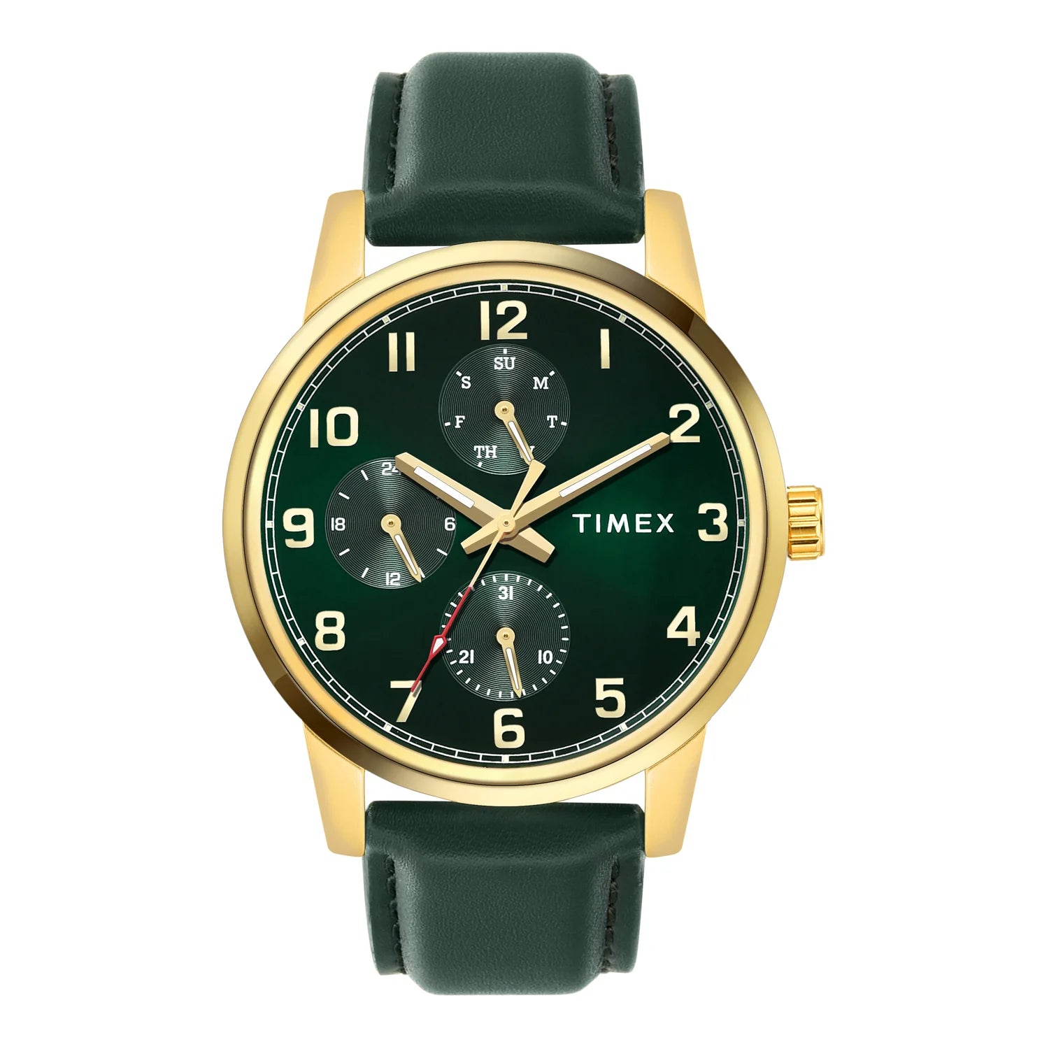 Timex Numero Green Sunray Dial Analog Men's Astrological Watch - TWEG18907 - KRISHNA WATCH COMPANY