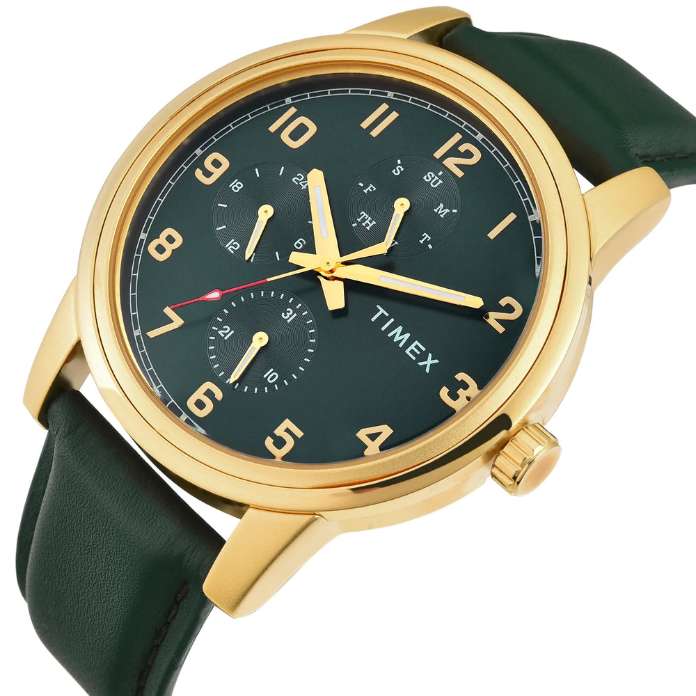 Timex Numero Green Sunray Dial Analog Men's Astrological Watch - TWEG18907 - KRISHNA WATCH COMPANY