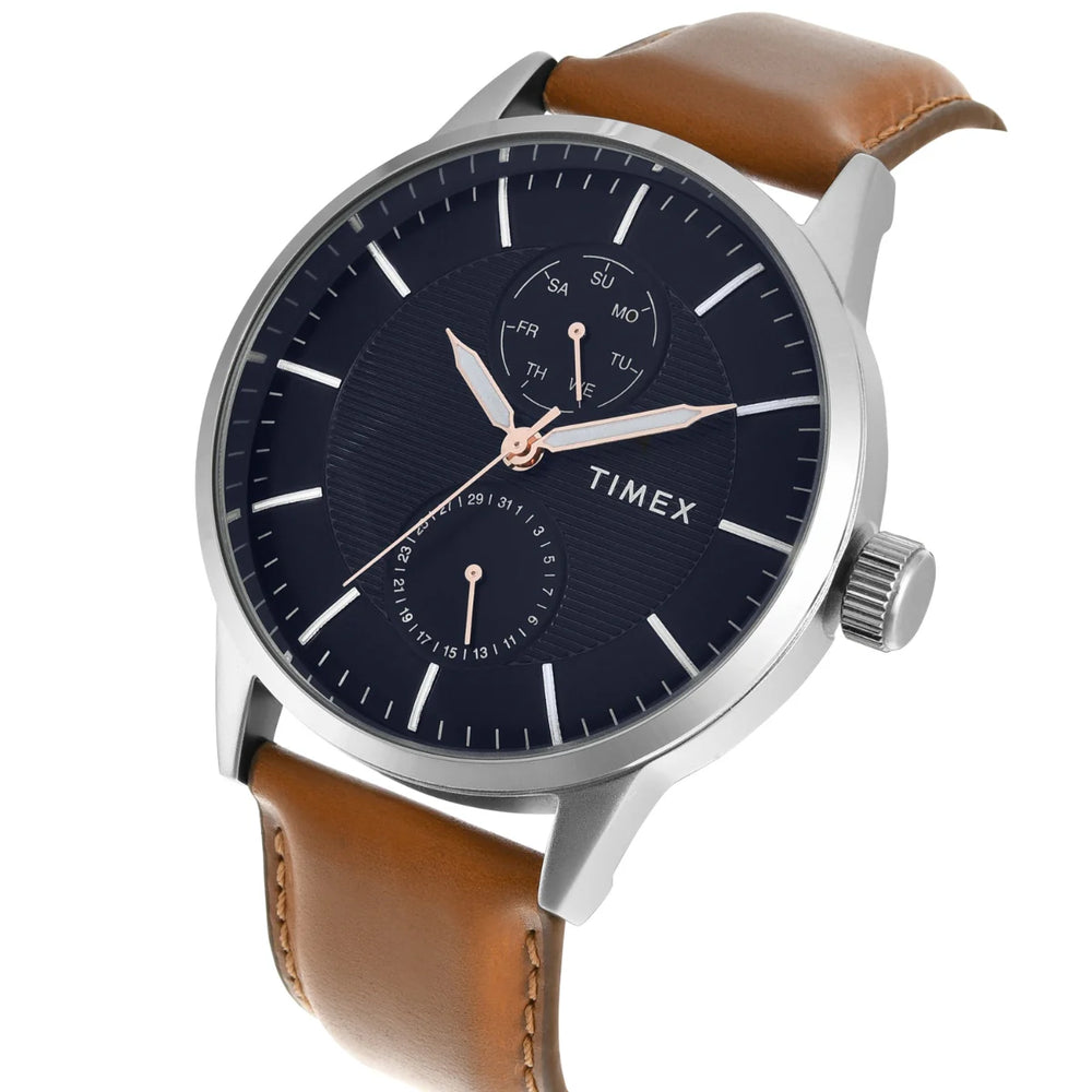 Timex Men Multifunction Blue Round Brass Dial Watch- TWEG19912 - KRISHNA WATCH COMPANY