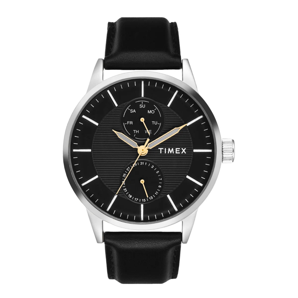 Timex Men Multifunction Black Round Brass Dial Watch- TWEG19915 - KRISHNA WATCH COMPANY
