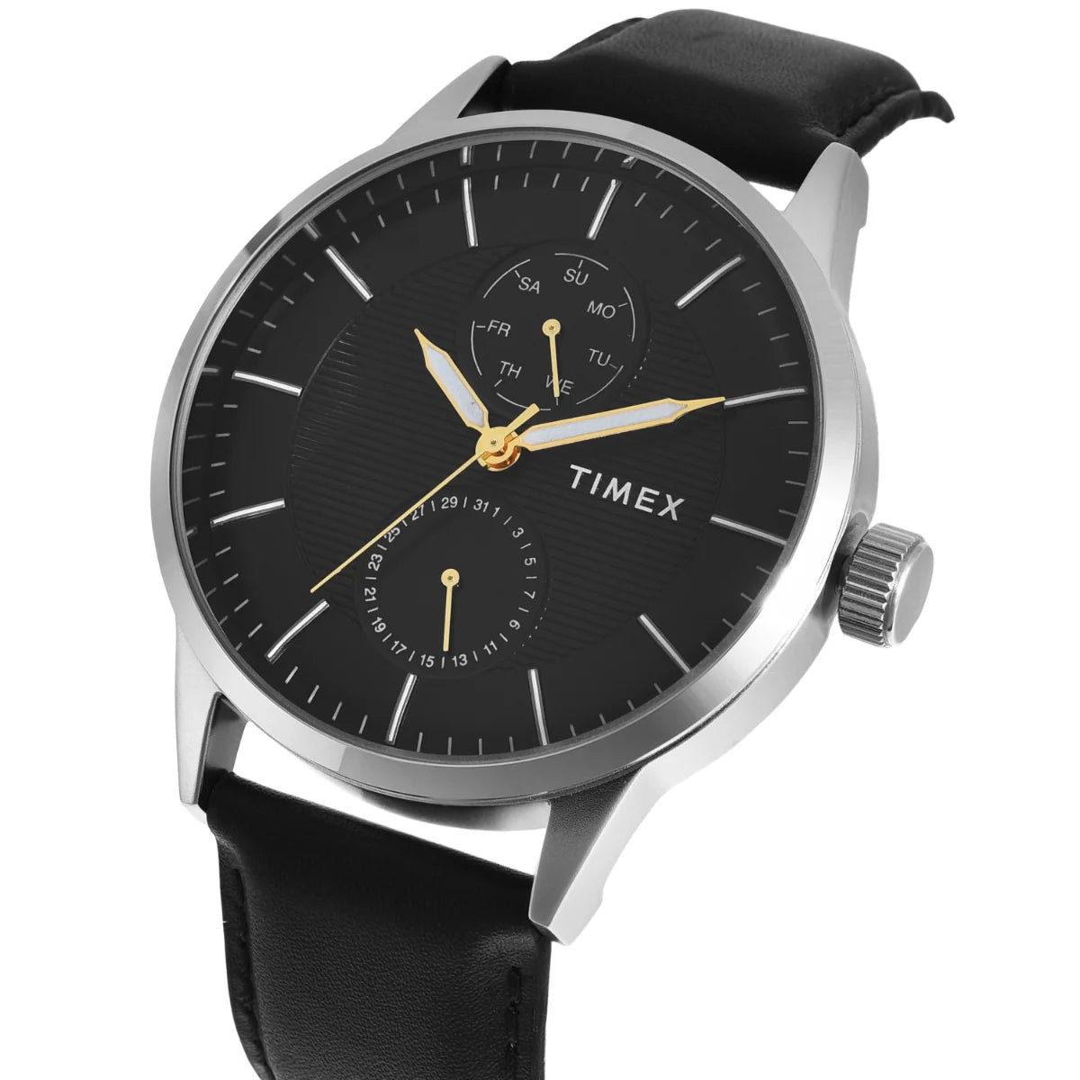 Timex Men Multifunction Black Round Brass Dial Watch- TWEG19915 - KRISHNA WATCH COMPANY