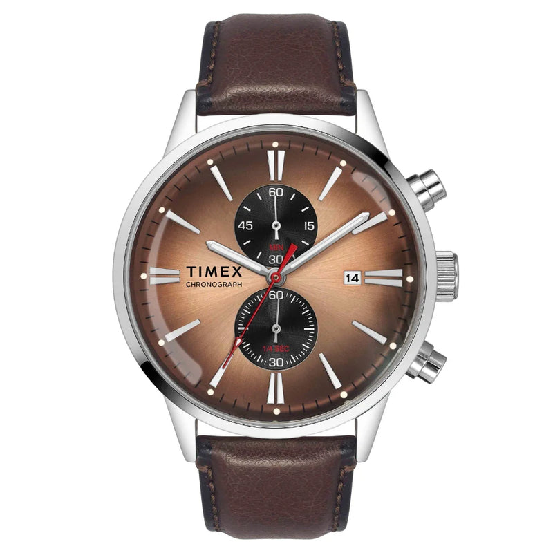 Timex Cosmic Awe Men Chronograph Round Dial Salmon Watch - TWEG19930 - KRISHNA WATCH COMPANY