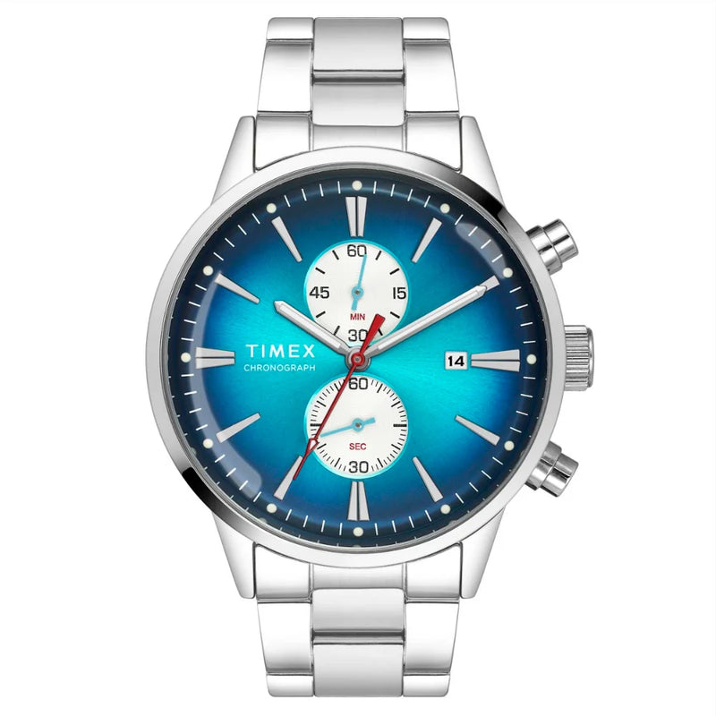 Timex Cosmic Awe Men Chronograph Round Dial Teal Watch - TWEG19931 - KRISHNA WATCH COMPANY