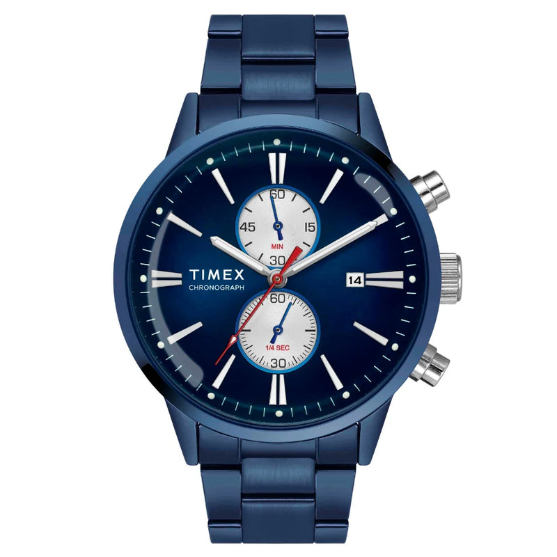 Timex Cosmic Awe Men Chronograph Round Dial Blue Watch - TWEG19934 - KRISHNA WATCH COMPANY