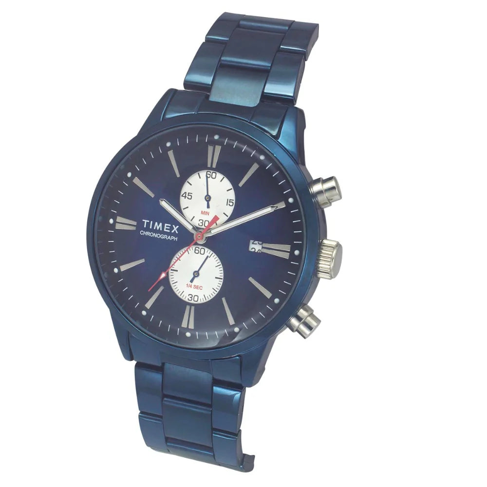Timex Cosmic Awe Men Chronograph Round Dial Blue Watch - TWEG19934 - KRISHNA WATCH COMPANY