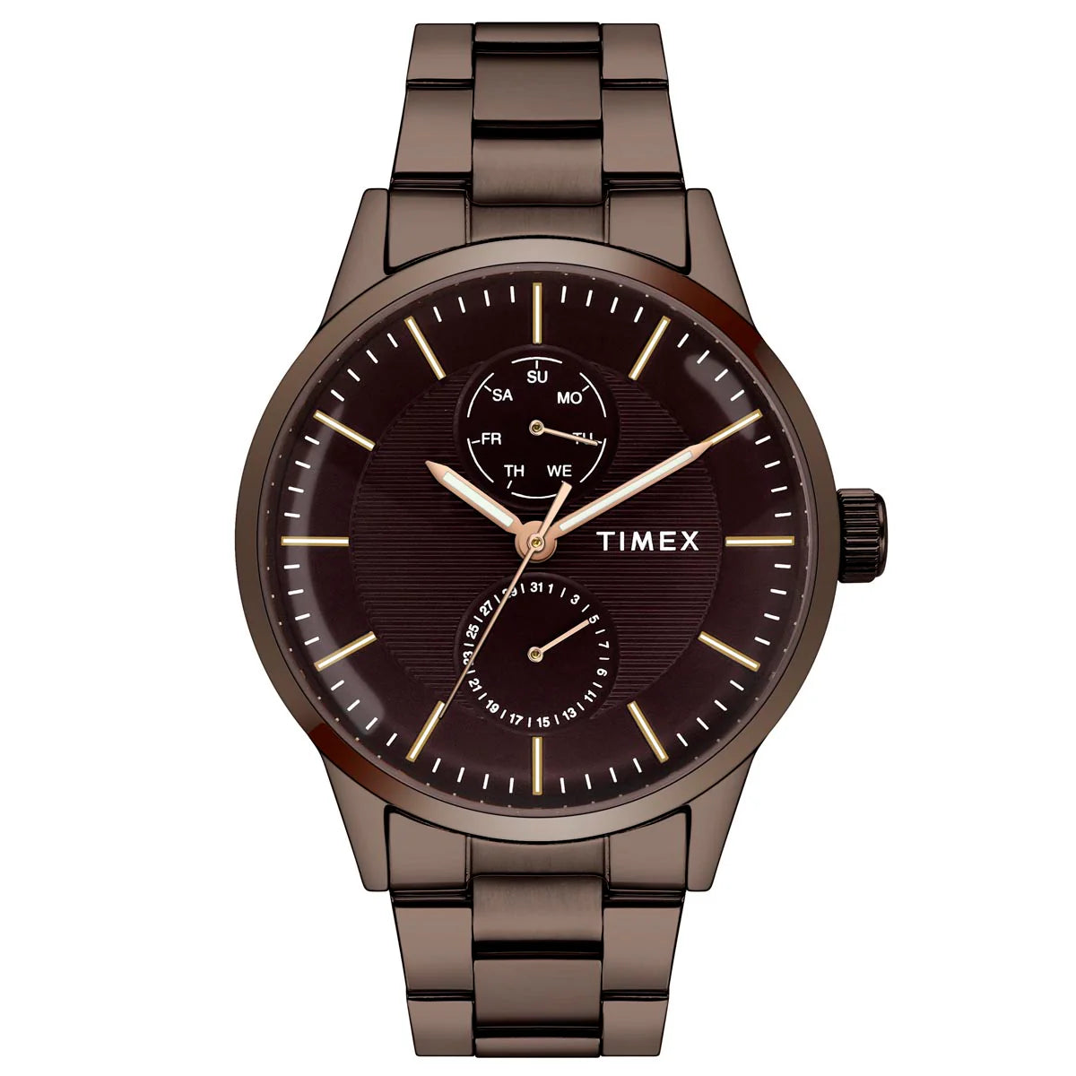Timex Men Brown Round Dial Analog Watch - TWEG19941 - KRISHNA WATCH COMPANY