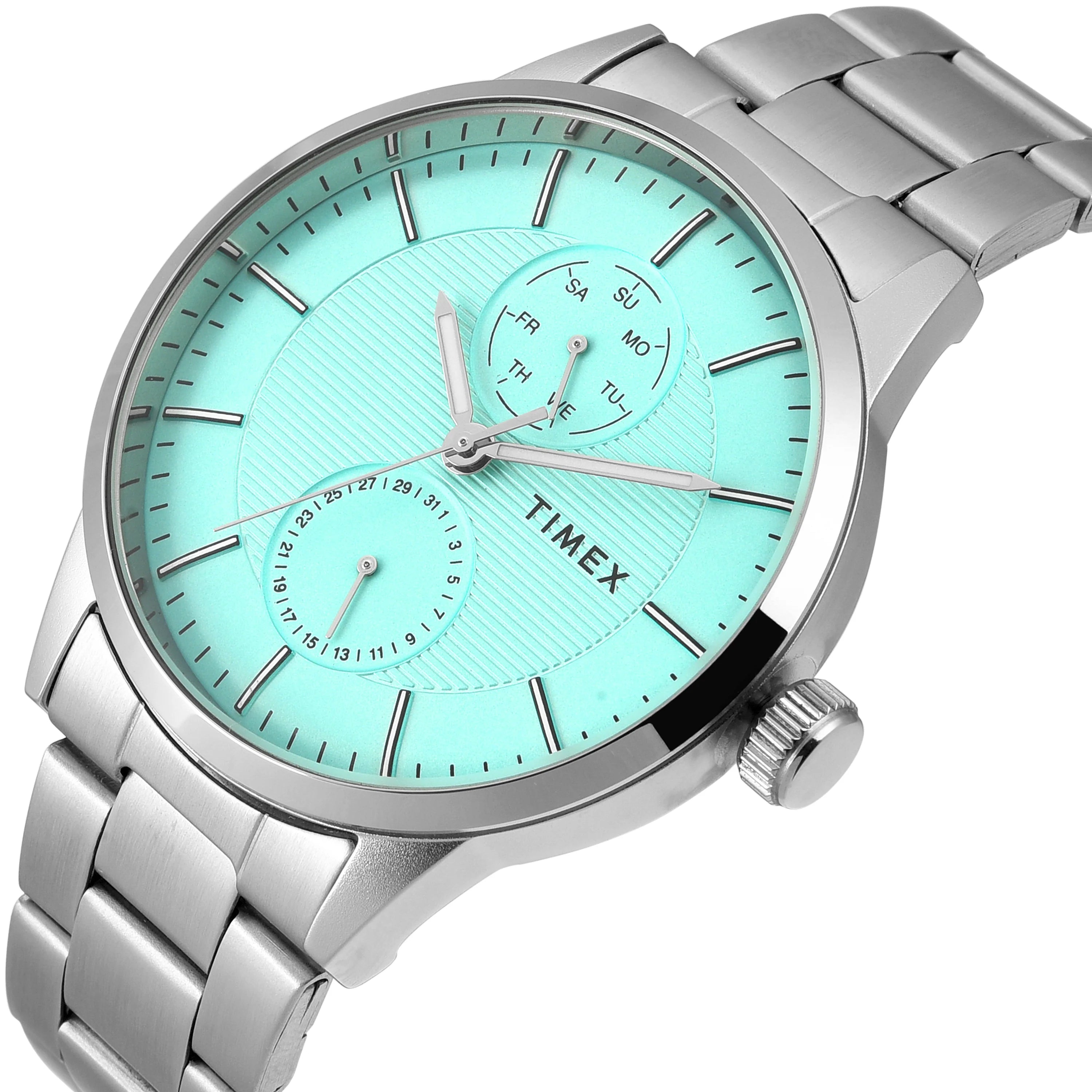 Timex Tiffany Blue Round Dial Men's Watch - TWEG19951 - KRISHNA WATCH COMPANY