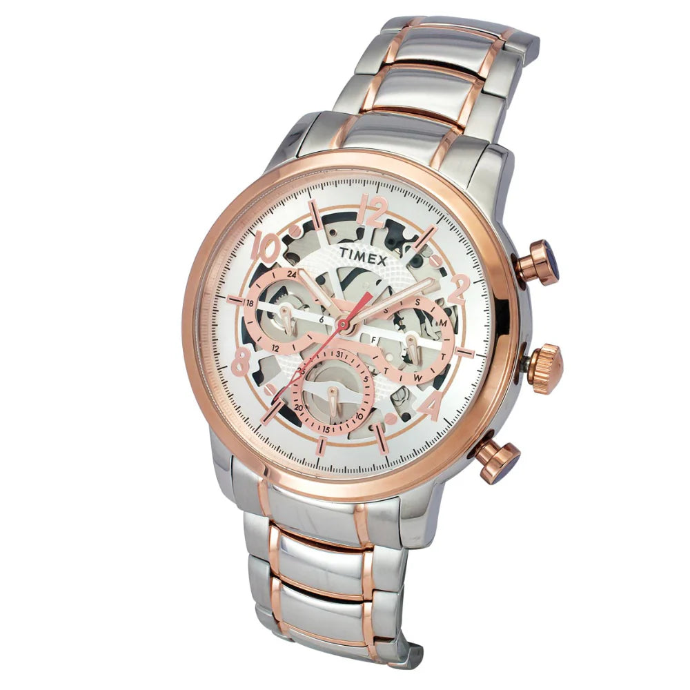 Timex Men Silver Round Dial Analog Watch - TWEG20205 - KRISHNA WATCH COMPANY