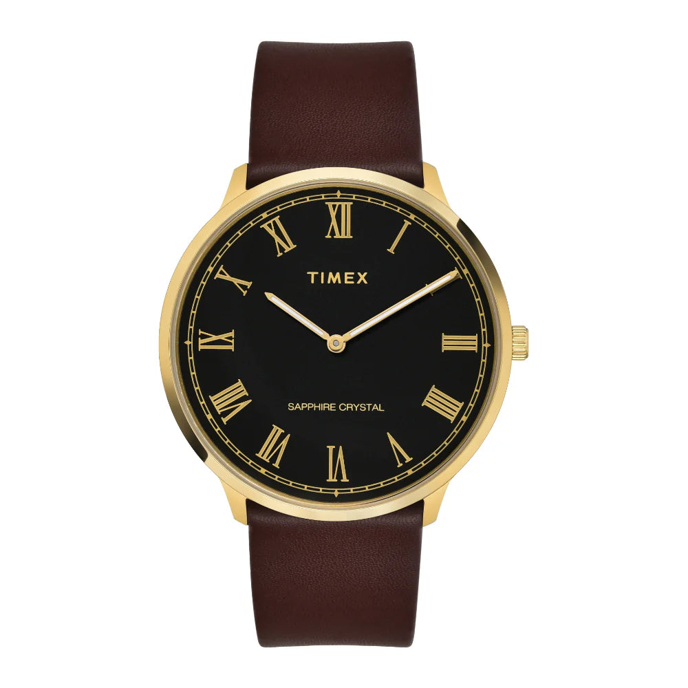Timex Men Black Round Analog Dial Watch- TWEG22103 - KRISHNA WATCH COMPANY