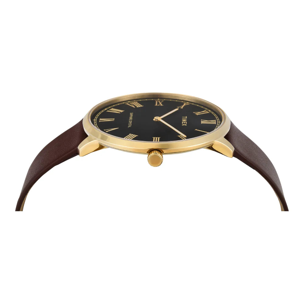 Timex Men Black Round Analog Dial Watch- TWEG22103 - KRISHNA WATCH COMPANY