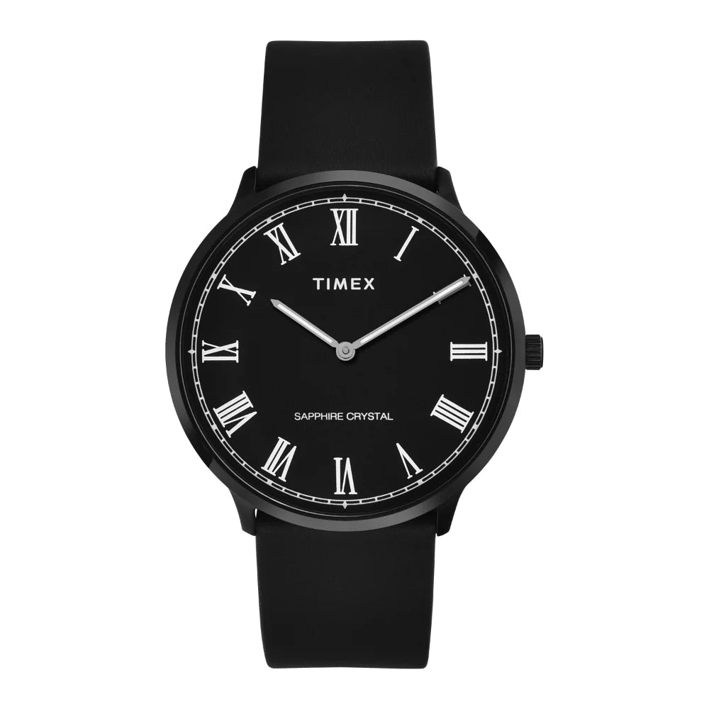 Timex Men Black Round Analog Dial Watch- TWEG22105 - KRISHNA WATCH COMPANY