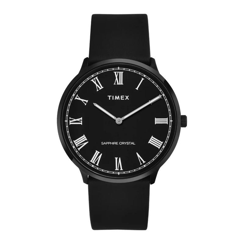 Timex Men Black Round Analog Dial Watch- TWEG22105 - KRISHNA WATCH COMPANY