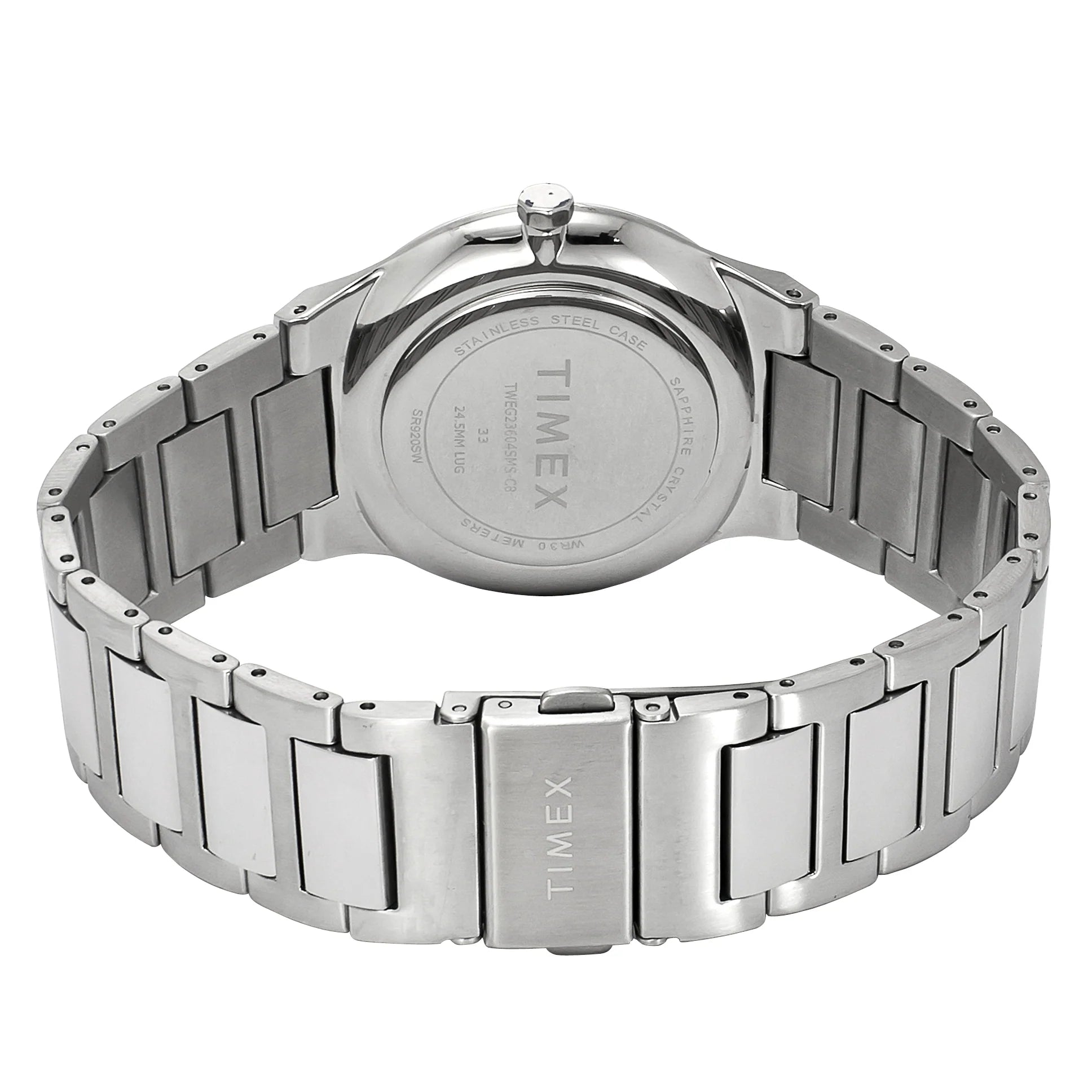 Timex Glossy Robin’s Egg Blue Stainless Steel Men's Watch - TWEG23604 - KRISHNA WATCH COMPANY