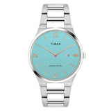 Timex Glossy Robin’s Egg Blue Stainless Steel Men's Watch - TWEG23604