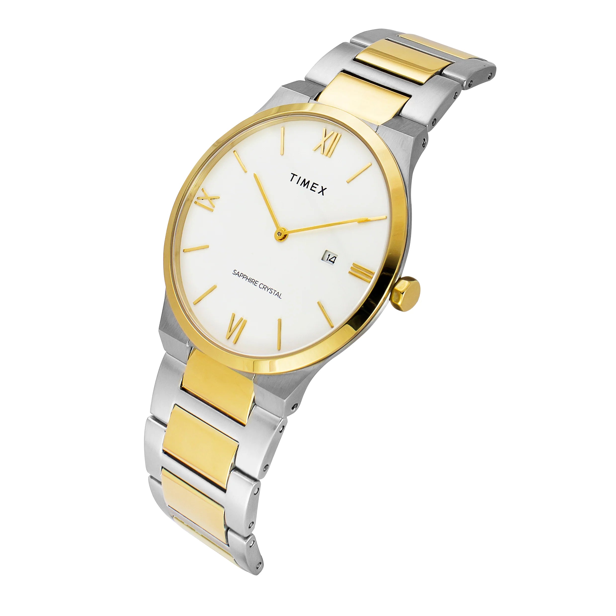 Timex Glossy White Dial Stainless Steel bracelet Men's Watch - TWEG23606 - KRISHNA WATCH COMPANY
