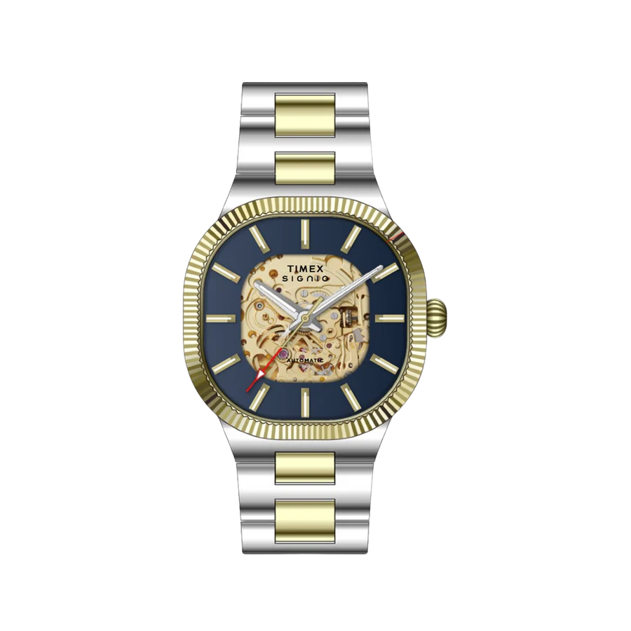 Timex Signio Automatic Skeleton Mens Watch - TWEG24700 - KRISHNA WATCH COMPANY