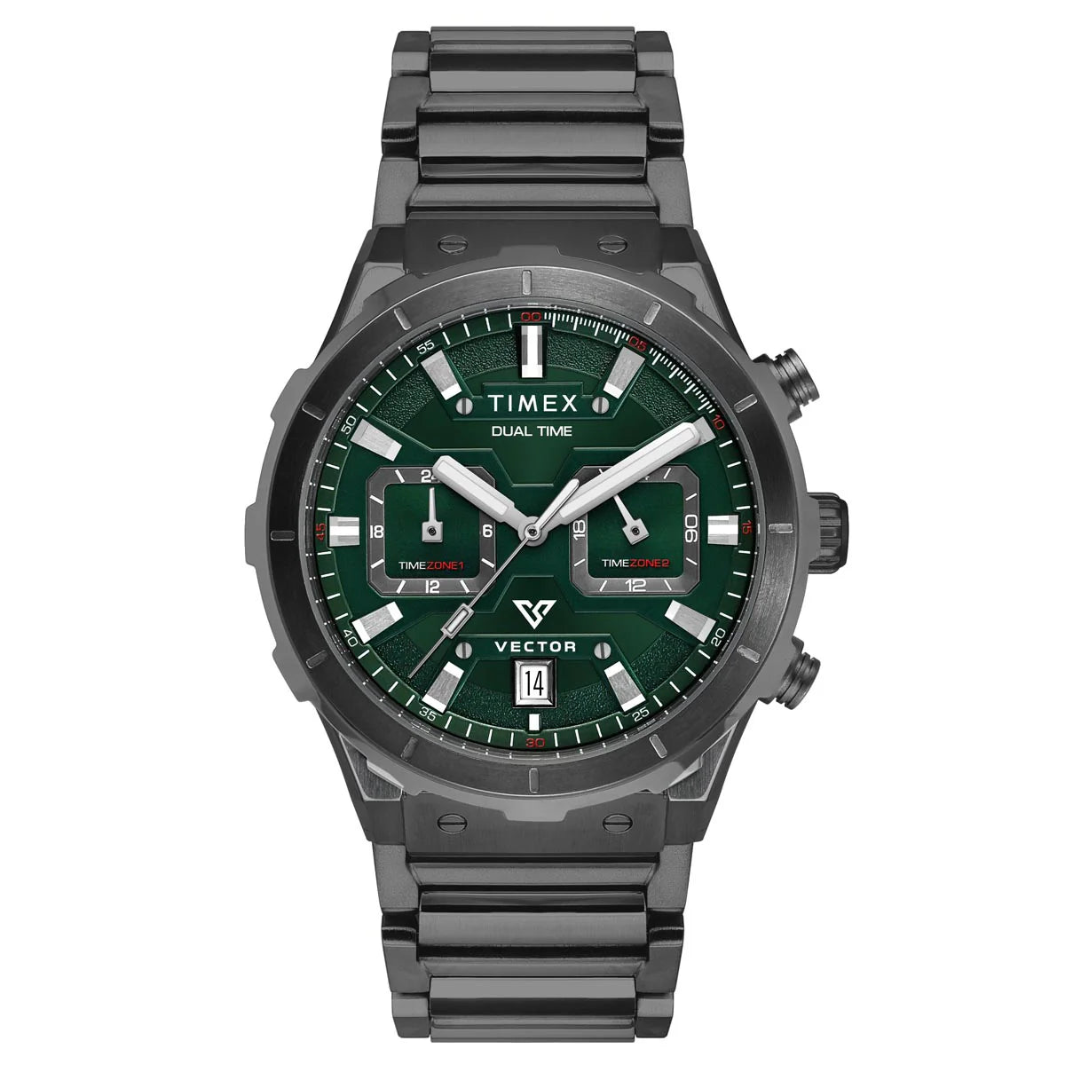 TIMEX Men Green Round Dial Analog Chronograph Watch - TWEG24802 - KRISHNA WATCH COMPANY