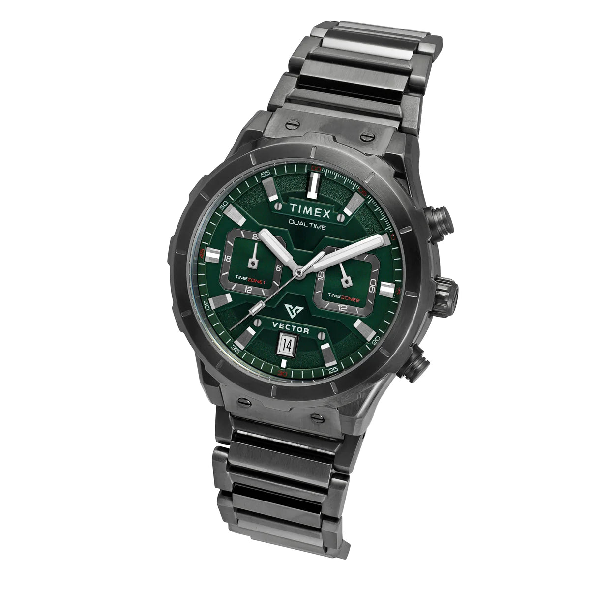 TIMEX Men Green Round Dial Analog Chronograph Watch - TWEG24802 - KRISHNA WATCH COMPANY