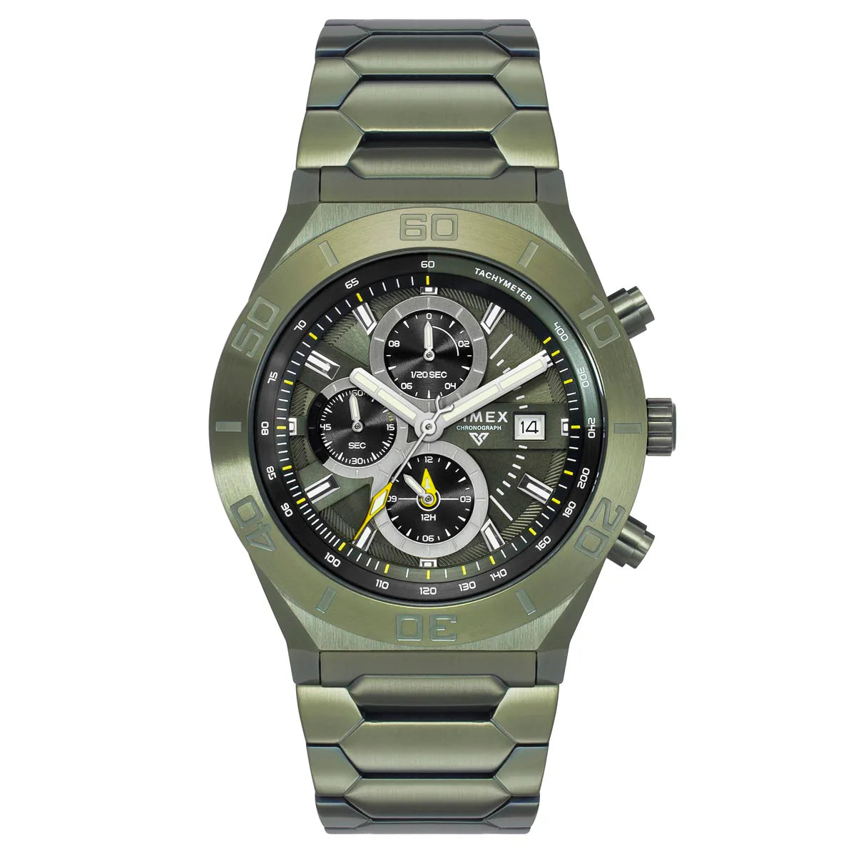 TIMEX Men Green Round Dial Analog Chronograph Watch - TWEG24903 - KRISHNA WATCH COMPANY
