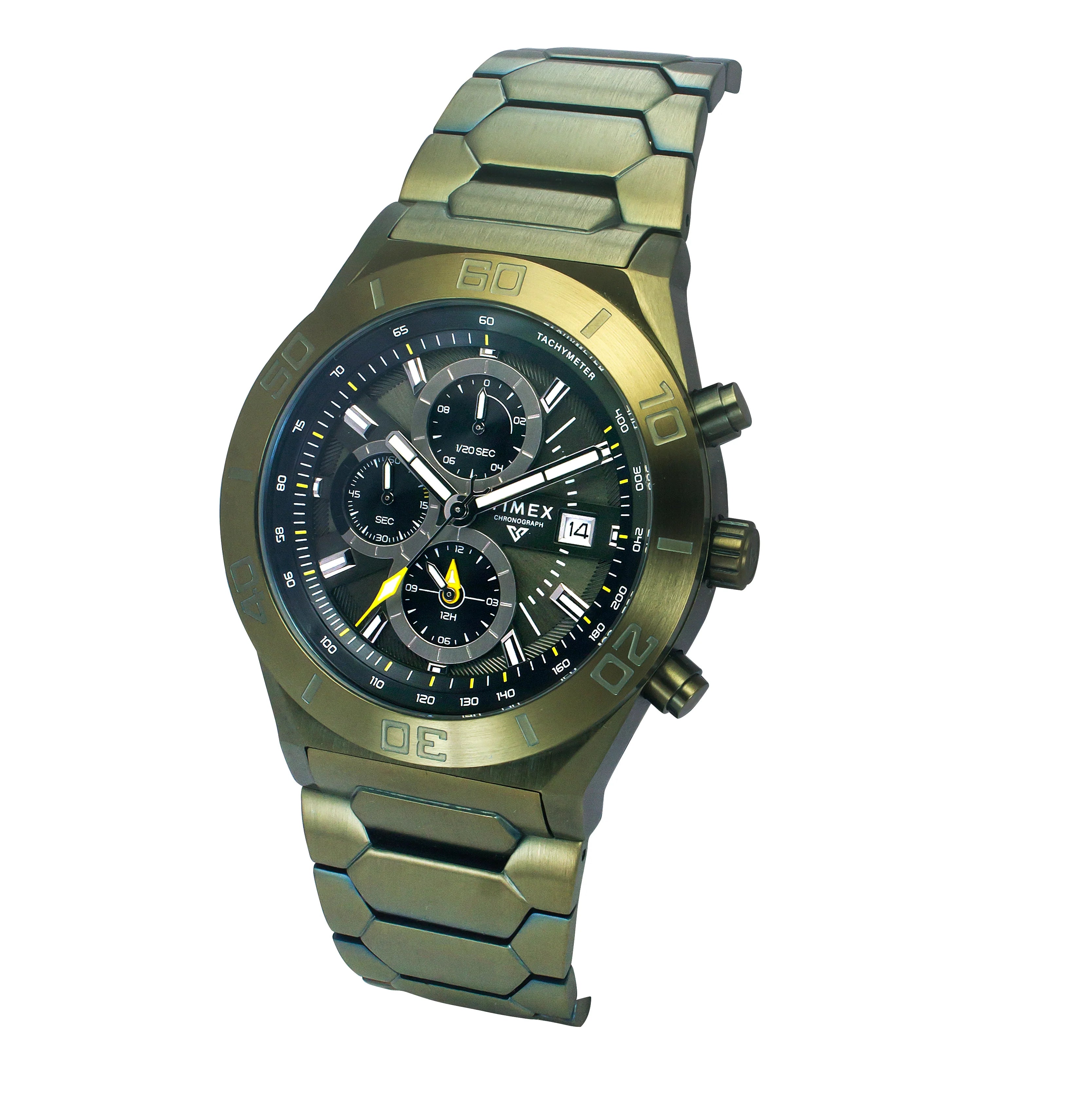 TIMEX Men Green Round Dial Analog Chronograph Watch - TWEG24903 - KRISHNA WATCH COMPANY