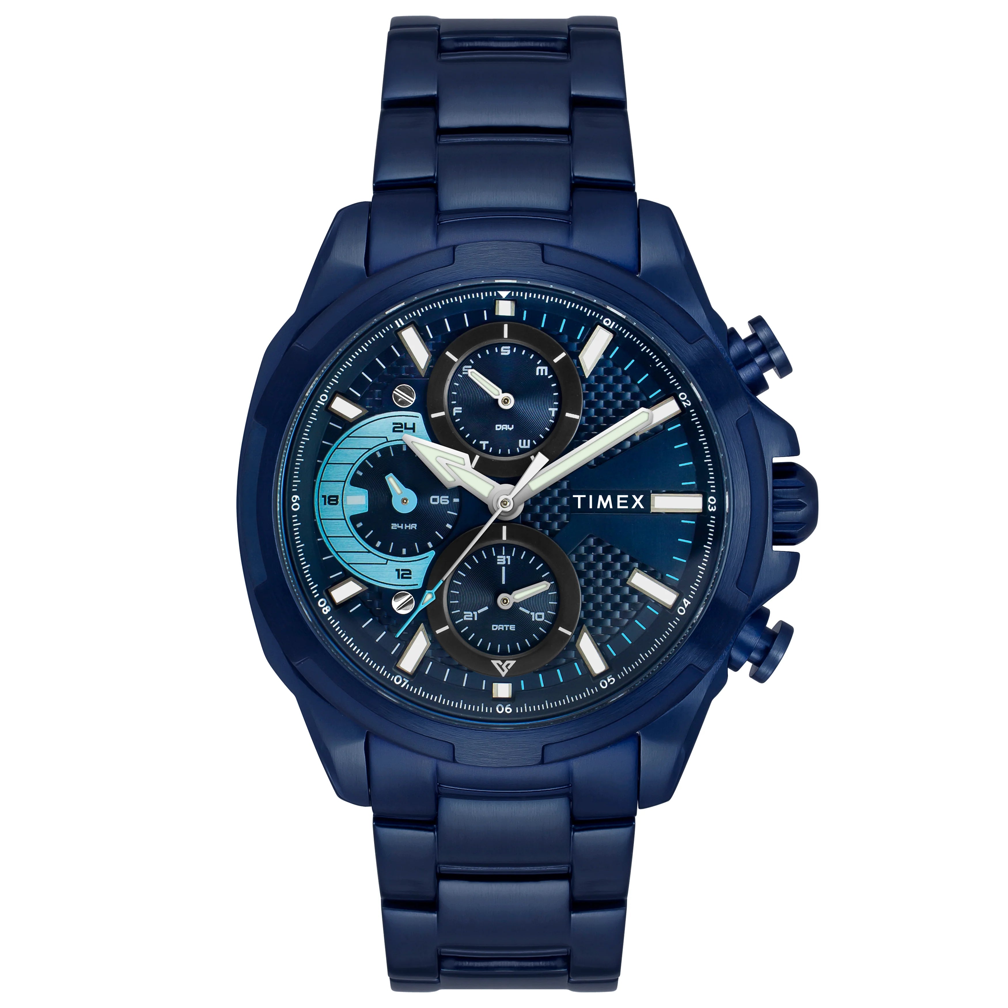 TIMEX Men Blue Round Dial Analog Watch - TWEG25003 - KRISHNA WATCH COMPANY