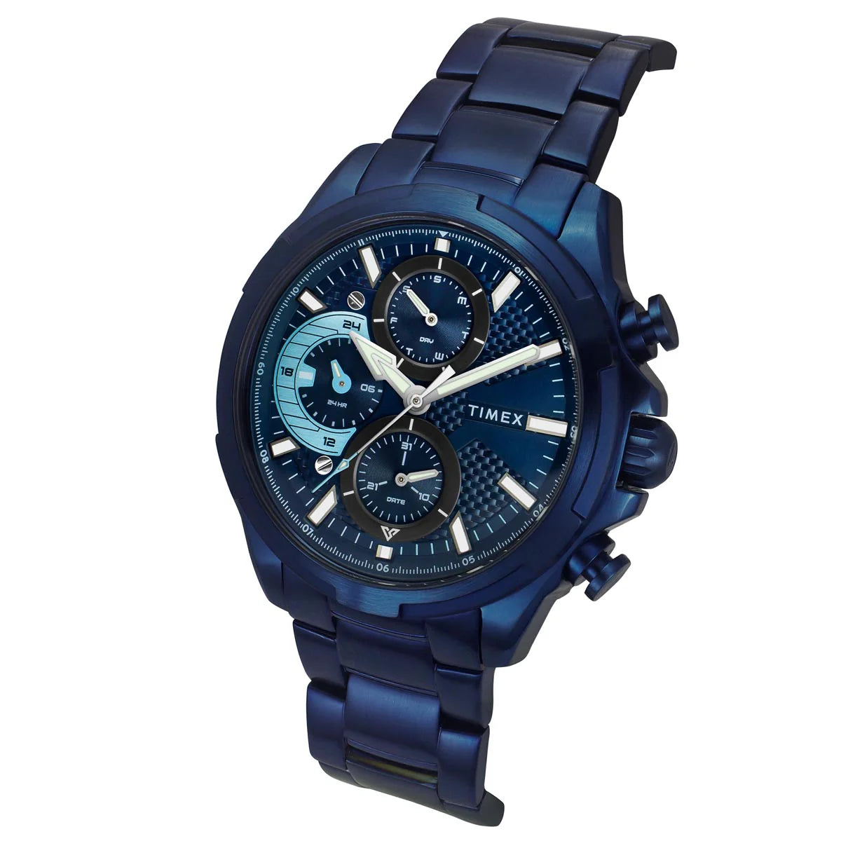 TIMEX Men Blue Round Dial Analog Watch - TWEG25003 - KRISHNA WATCH COMPANY