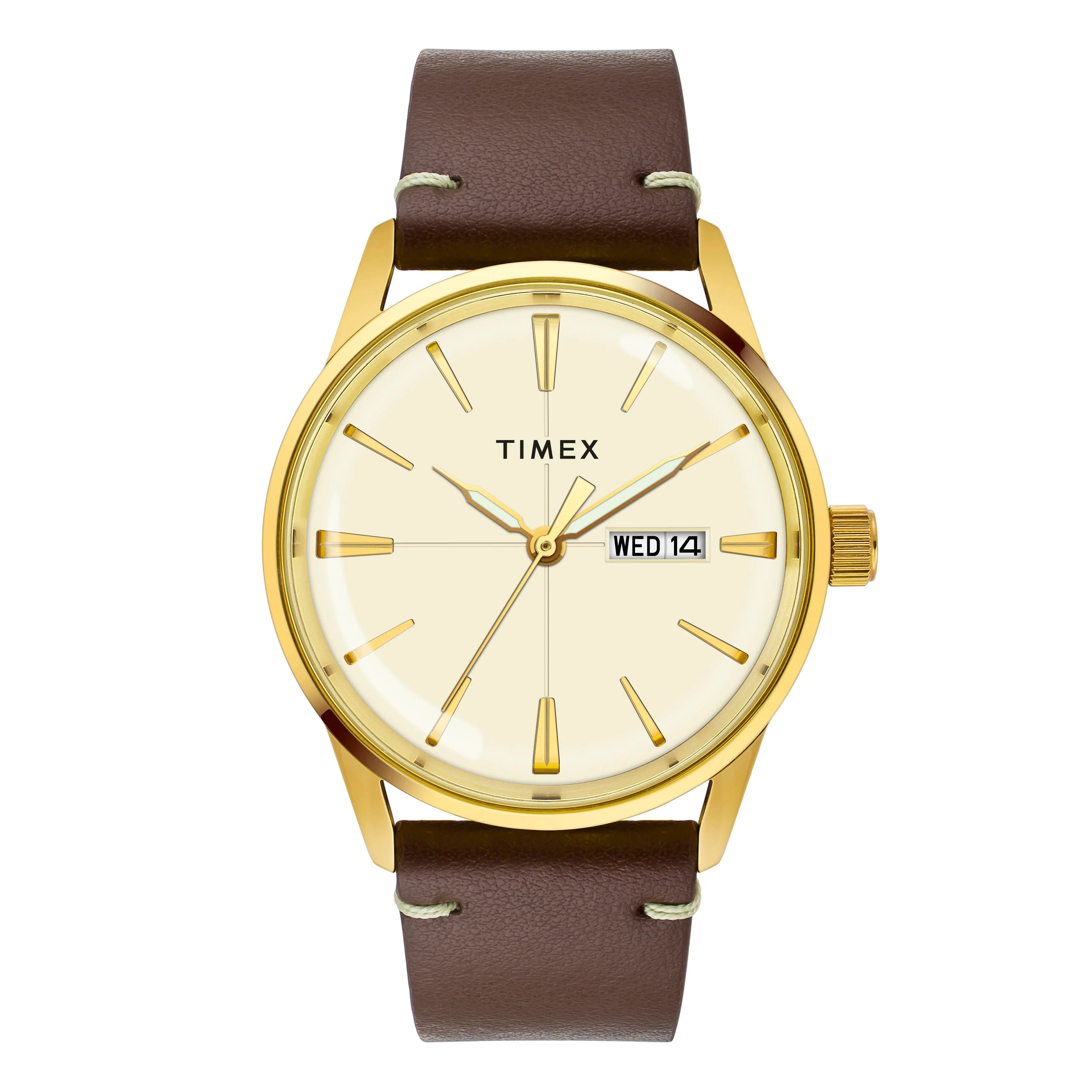 TIMEX Men Champagne Round Dial Analog Watch - TWEG25502 - KRISHNA WATCH COMPANY