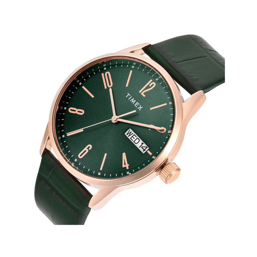 Timex Men Green Dial Analog Watch - TWEG25509 - KRISHNA WATCH COMPANY